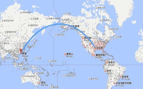 中美航线刷新纪录（中美航线里程）