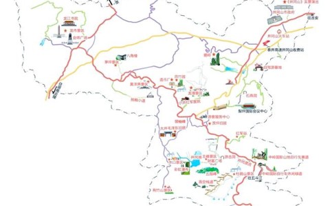 井冈山旅游地图（井冈山旅游地图景点）