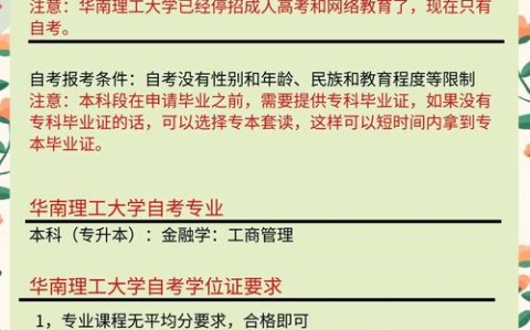 自考本科含金量高吗（华南理工大学自考本科含金量高吗）