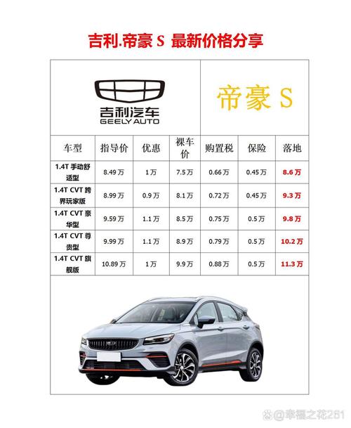 吉利帝豪汽车报价（吉利帝豪汽车报价及图片）