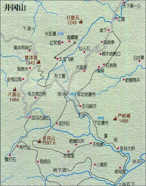 井冈山旅游地图（井冈山旅游地图景点）