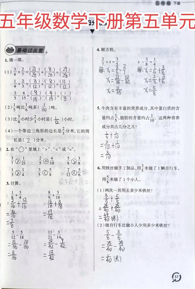 五年级下册数学补充习题答案（五年级下册数学补充题答案人教版05网）